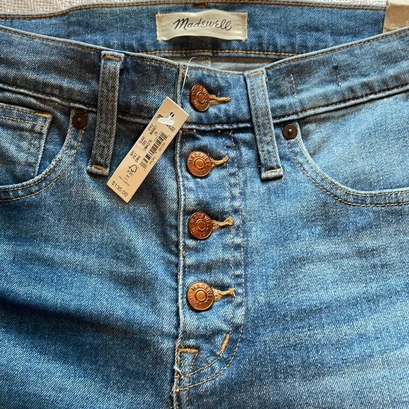 Madewell Button Fly Skinny Jeans High Rise Size 26-Magic Pockets NWT